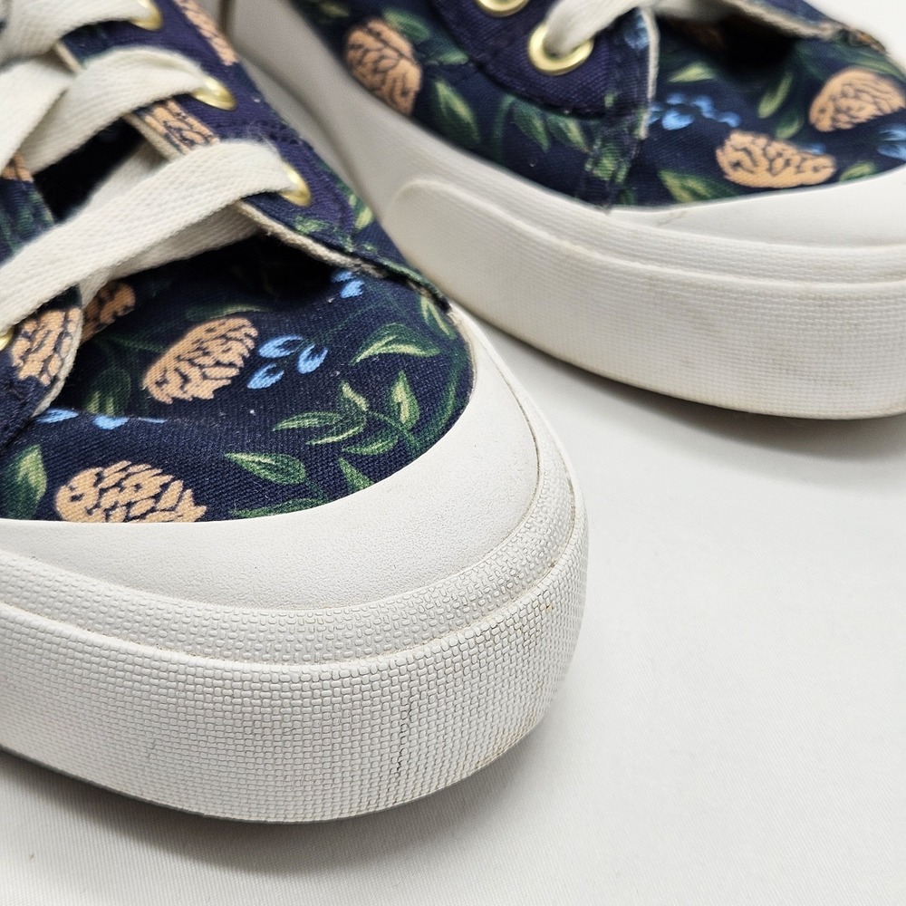 Keds x Rifle Paper Co Women's‎ Size 7.5 Sneakers Blue Peonies Floral Print Shoes - Picture 6 of 12